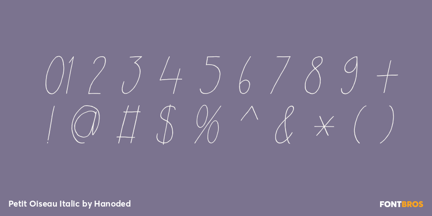 Petit Oiseau Italic Font Poster #4