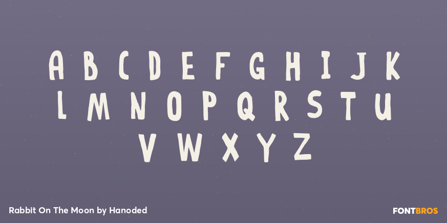 Rabbit On The Moon Font Poster #2