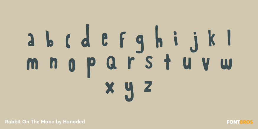 Rabbit On The Moon Font Poster #3