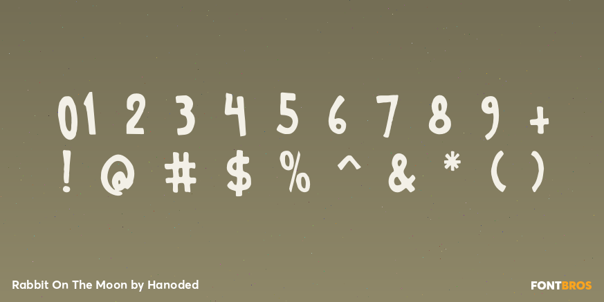 Rabbit On The Moon Font Poster #4