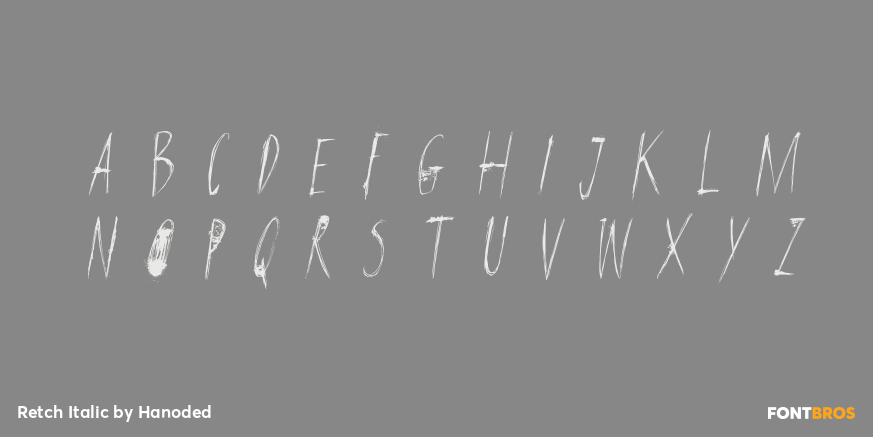 Retch Italic Font Poster #2