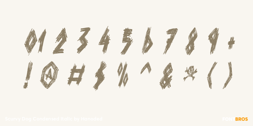 Scurvy Dog Condensed Italic Font Poster #1