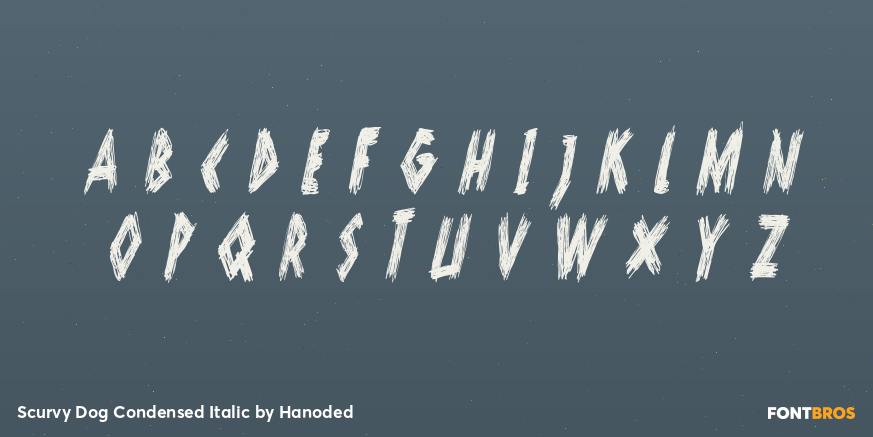 Scurvy Dog Condensed Italic Font Poster #2