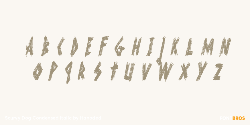 Scurvy Dog Condensed Italic Font Poster #3