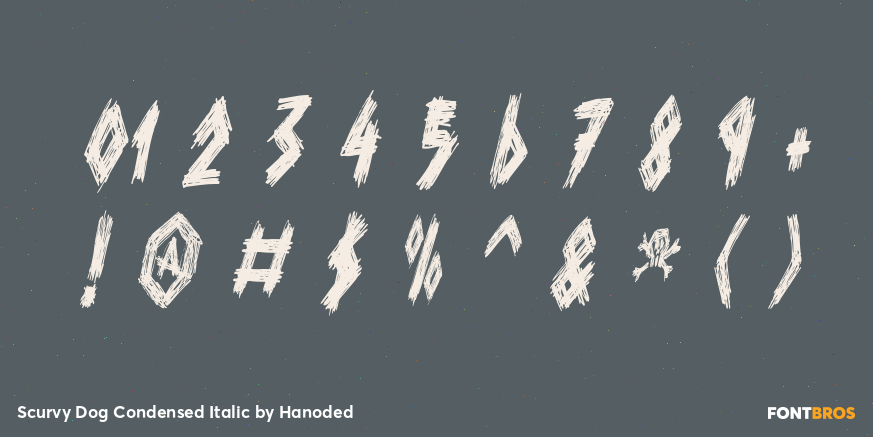 Scurvy Dog Condensed Italic Font Poster #4