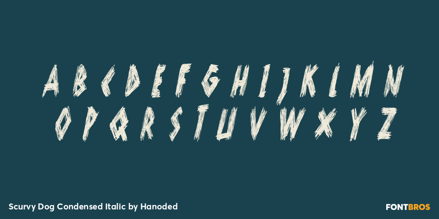 Scurvy Dog Condensed Italic Font Poster #1