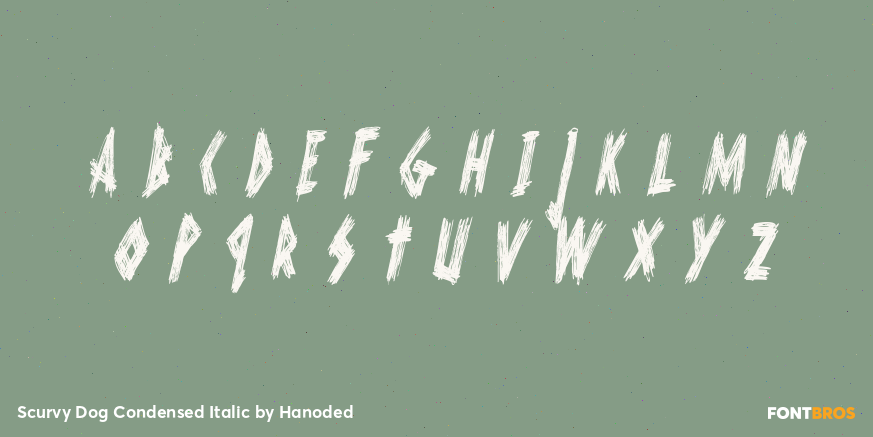 Scurvy Dog Condensed Italic Font Poster #1