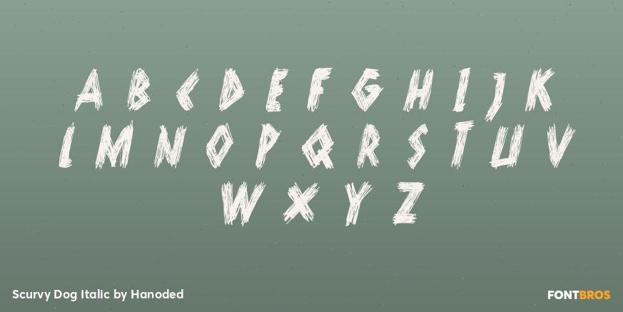 Scurvy Dog Italic Font Poster #2