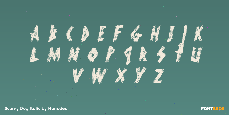 Scurvy Dog Italic Font Poster #3