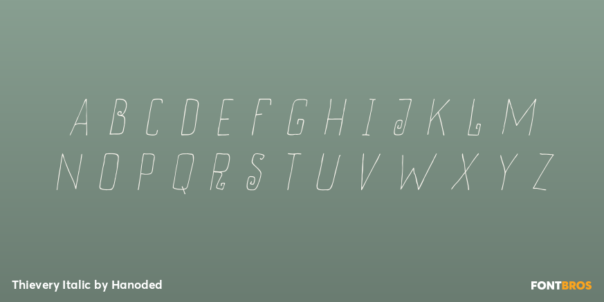 Thievery Italic Font Poster #2