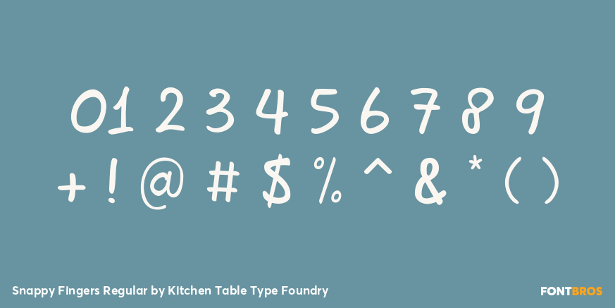 Snappy Fingers Regular Font Poster #4