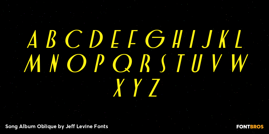 Song Album Oblique Font Poster #3
