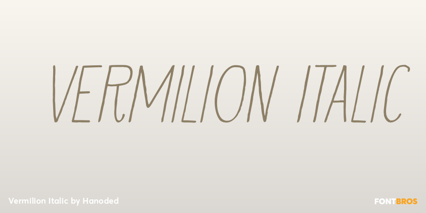 Vermilion Italic Font Poster #1