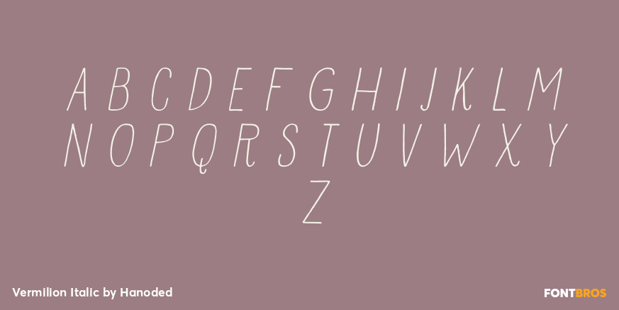 Vermilion Italic Font Poster #2