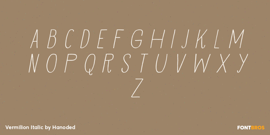 Vermilion Italic Font Poster #3