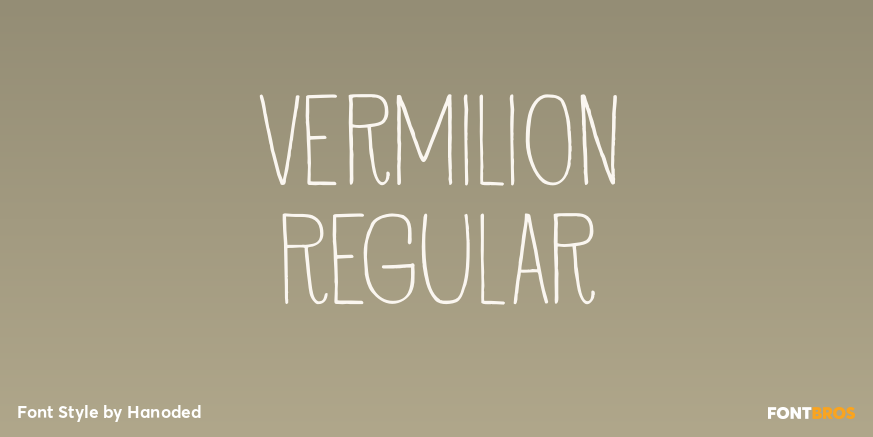 Vermilion Regular Font Poster #1