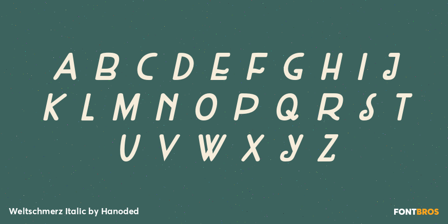 Weltschmerz Italic Font Poster #3