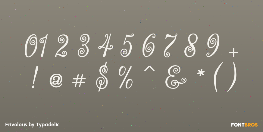 Frivolous Font Poster #1