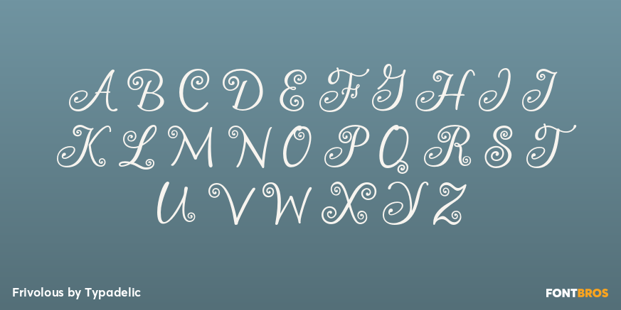 Frivolous Font Poster #1