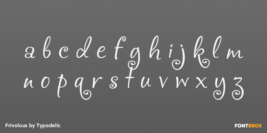 Frivolous Font Poster #1