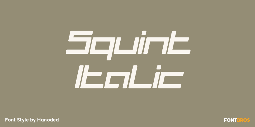 Squint Italic Font Poster #1