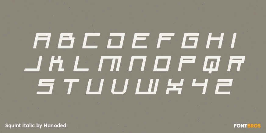 Squint Italic Font Poster #2