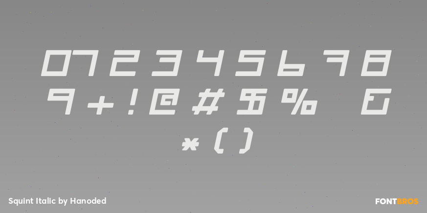 Squint Italic Font Poster #4