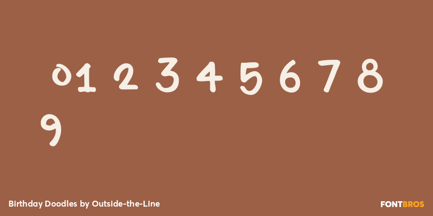 Birthday Doodles Font Poster #1