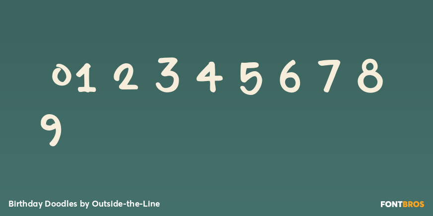 Birthday Doodles Font Poster #4