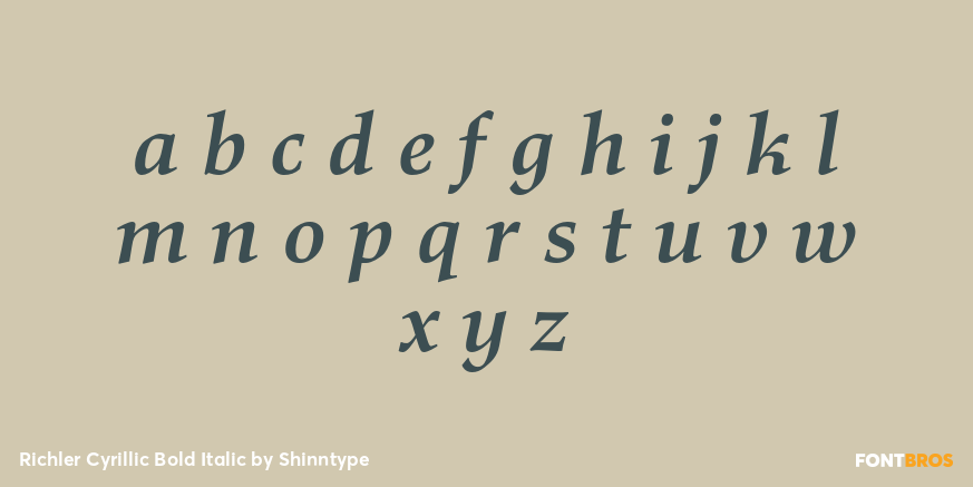 Richler Cyrillic Bold Italic Font Poster #3