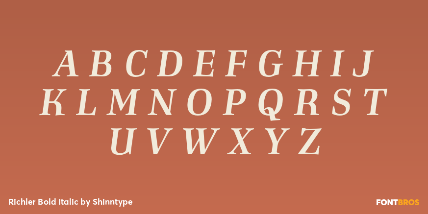 Richler Bold Italic Font Poster #2
