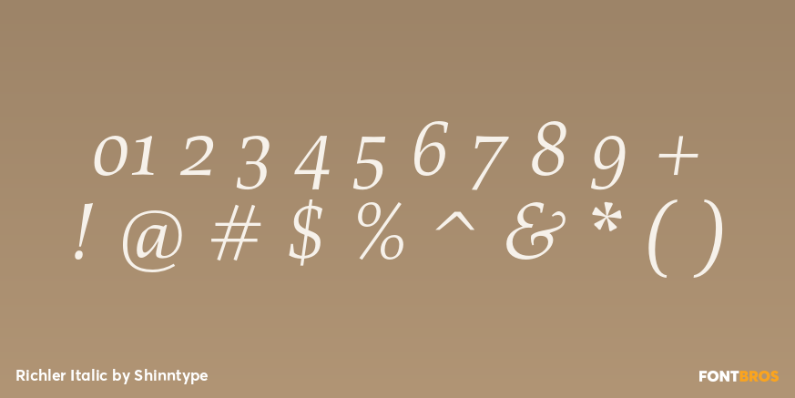 Richler Italic Font Poster #4