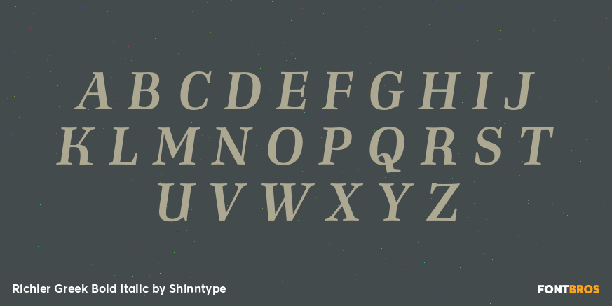 Richler Greek Bold Italic Font Poster #2