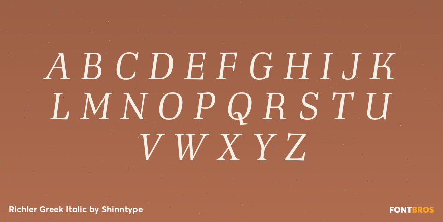 Richler Greek Italic Font Poster #2