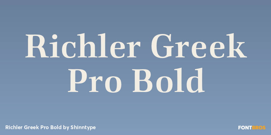 Richler Greek Pro Bold Font Poster #1