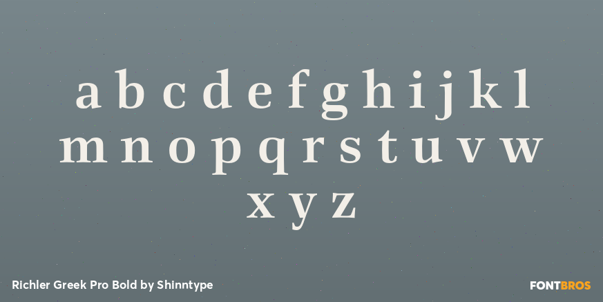 Richler Greek Pro Bold Font Poster #3