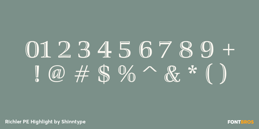 Richler PE Highlight Font Poster #4