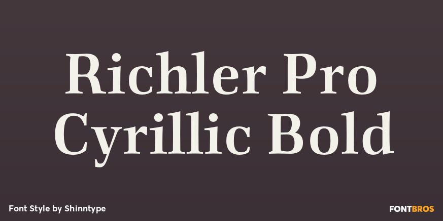 Richler Pro Cyrillic Bold Font Poster #1