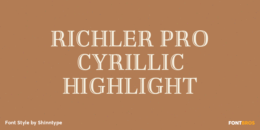 Richler Pro Cyrillic Highlight Font Poster #1
