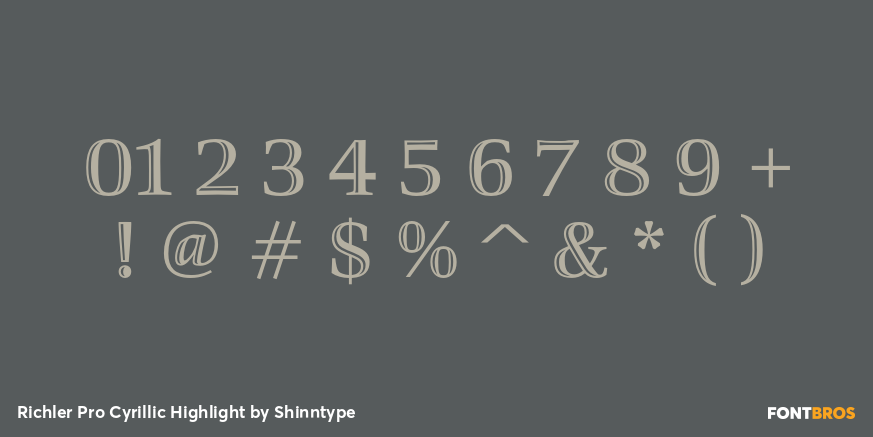 Richler Pro Cyrillic Highlight Font Poster #4