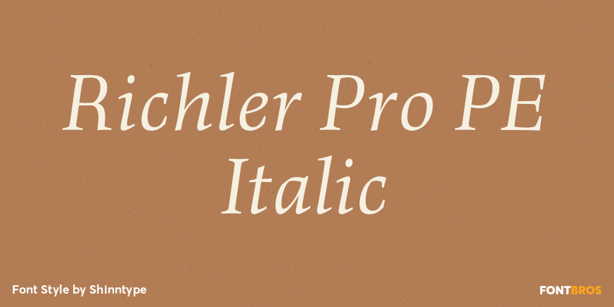 Richler Pro PE Italic Font Poster #1