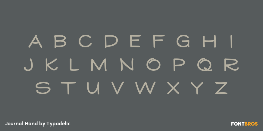 Journal Hand Font Poster #2