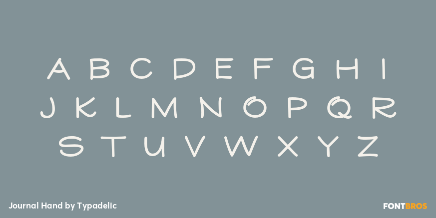 Journal Hand Font Poster #3