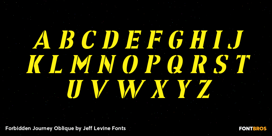 Forbidden Journey Oblique Font Poster #3