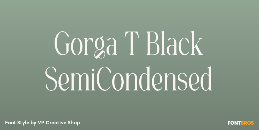 Gorga T Black SemiCondensed Poster
