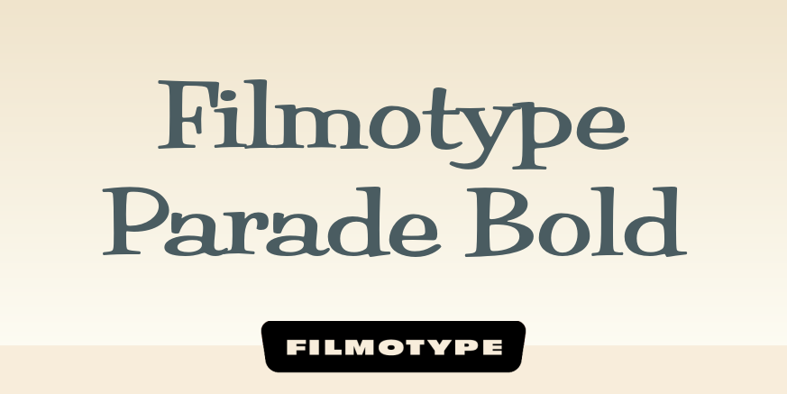 Filmotype Parade Bold Poster