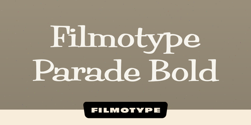 Filmotype Parade Bold Poster