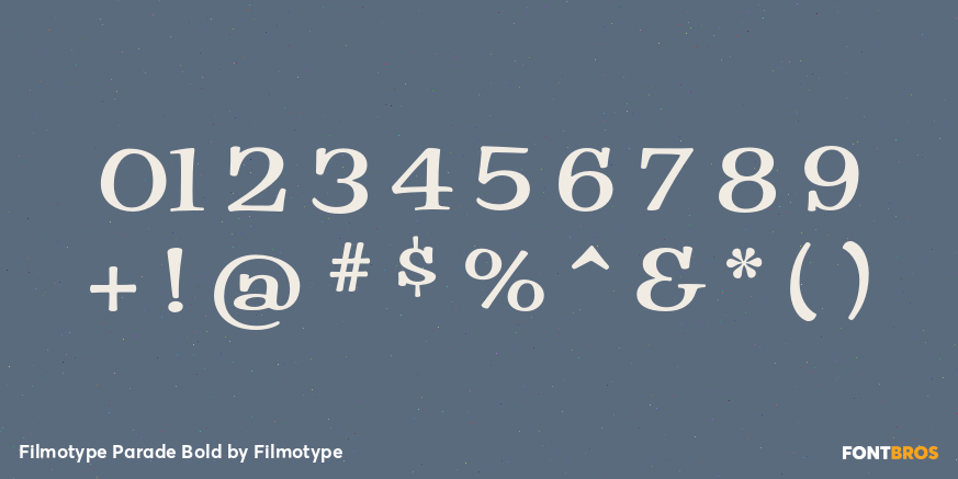 Filmotype Parade Bold Font Poster #1