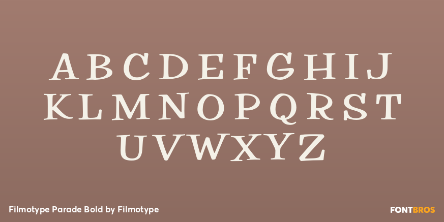 Filmotype Parade Bold Font Poster #1