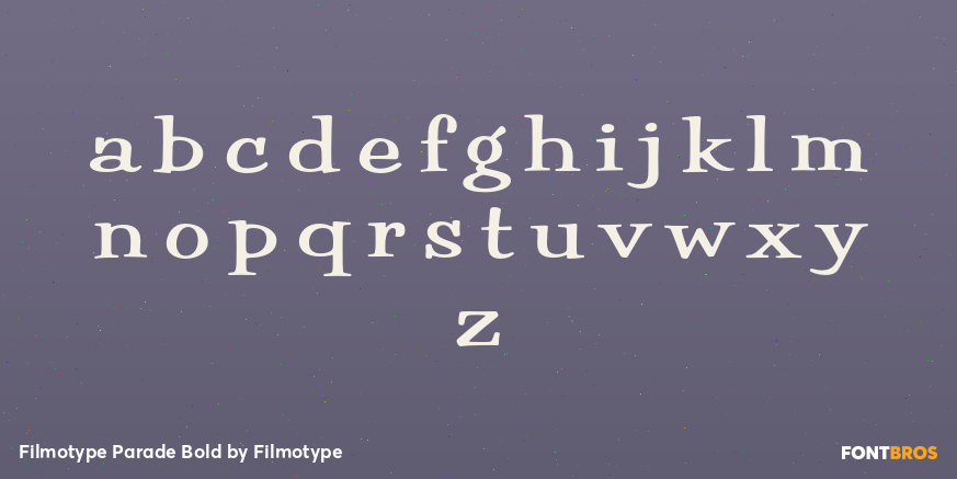 Filmotype Parade Bold Font Poster #1